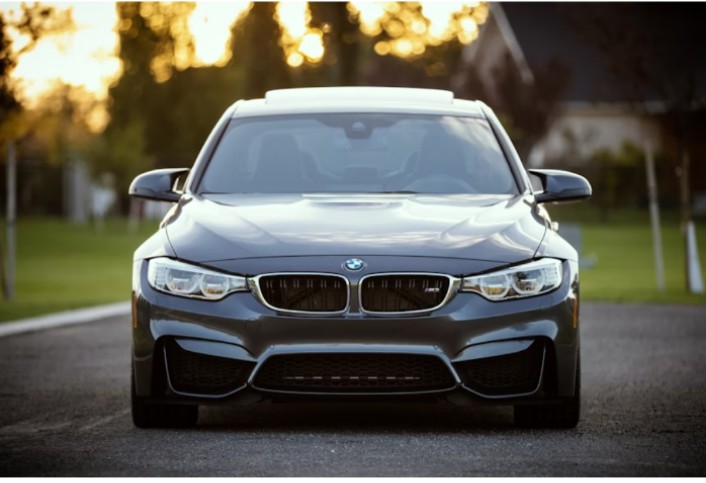 Black BMW car