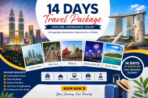 14 Days Malaysia Singapore Travel Package featuring Kuala Lumpur, Batu Caves, Malacca, Gardens by the Bay, Sentosa Island, and Singapore landmarks