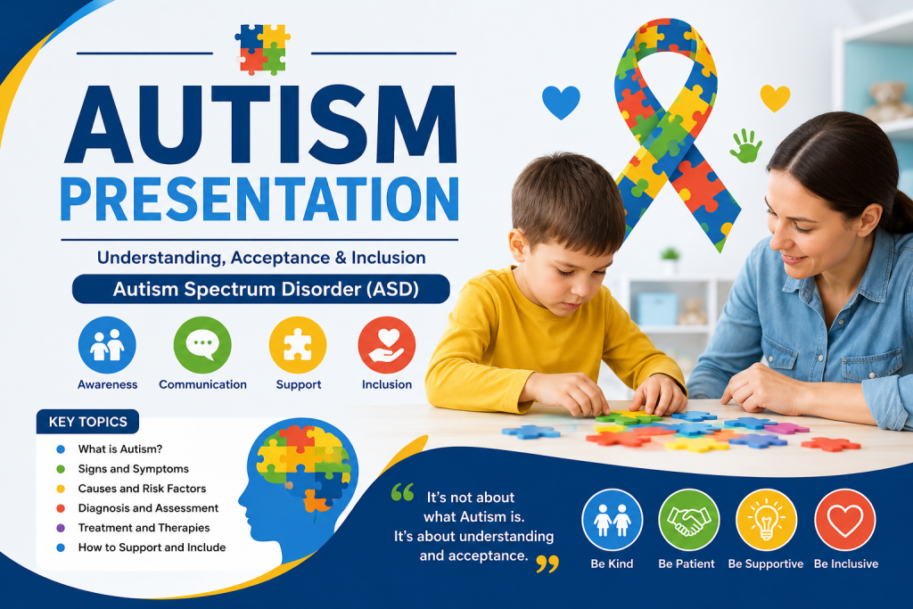 Autism Presentation about Autism Spectrum Disorder awareness and education